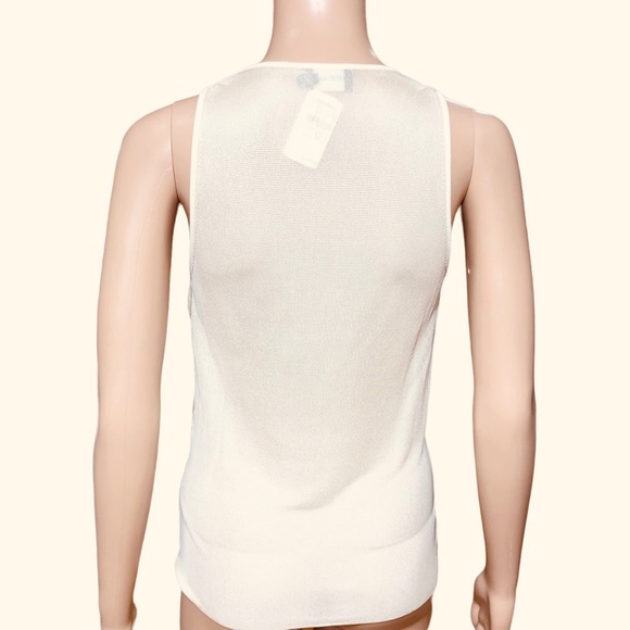 Giorgio Armani NWT ivory knit and sheer top Sz 12 - Picture 13 of 16